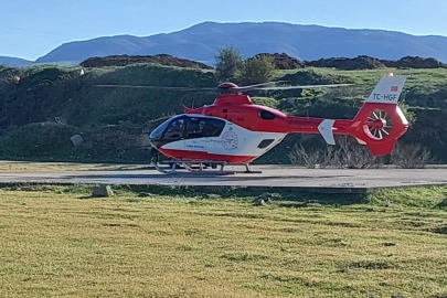 Kalp Krizi Geçiren Hasta İçin Ambulans Helikopter Havalandı