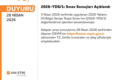 YDS sonuçları açıklandı

