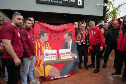 Galatasaray deplasmanda: Taraftar havalimanını doldurdu