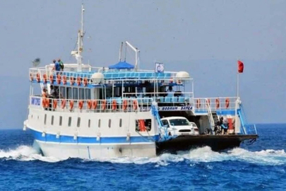 Bodrum’da feribota kuvvetli rüzgar engeli