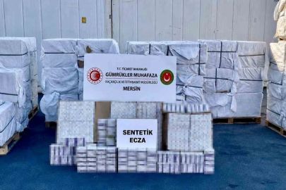 Mersin Limanında dev ilaç operasyonu: 4,9 milyar liralık kapsül ele geçirildi