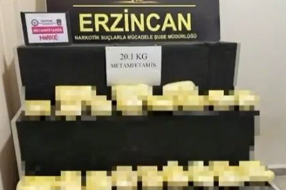 Erzincan’da 20,1 kilogram metamfetamin ele geçirildi