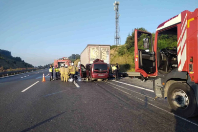 Kuzey Marmara Otoyolu’nda feci kaza: 1’i bebek 3 kişi hayatını kaybetti