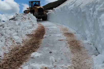 Rize’de Haziran ayında kar ve çığ temizleme çalışması
