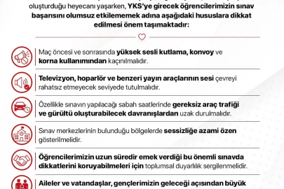 İletişim Başkanlığı’ndan YKS öncesi milli maçı uyarısı

