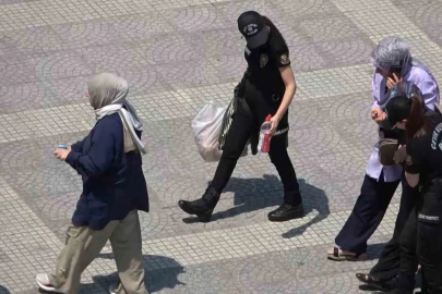 Samsun’da sıcaktan bayılan kadının yardımına vatandaşlar ve polisler koştu

