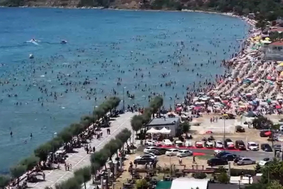 Silivri halk plajı doldu taştı
