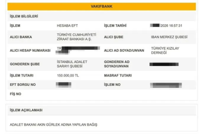 Bakan Gürlek, Kızılay’a 150 bin lira bağışladı

