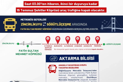 15 Temmuz’da metrobüs seferlerinde yeni düzenleme: Metrobüsler FSM Köprüsü’nden geçecek
