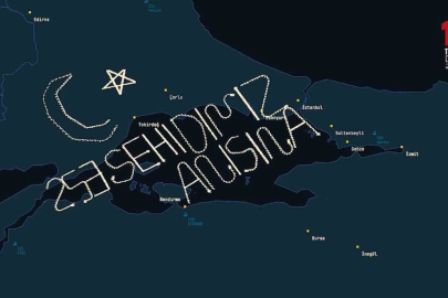 15 Temmuz şehitleri anısına İHA’lardan 253 kilometrelik rotada ay-yıldızlı radar izi
