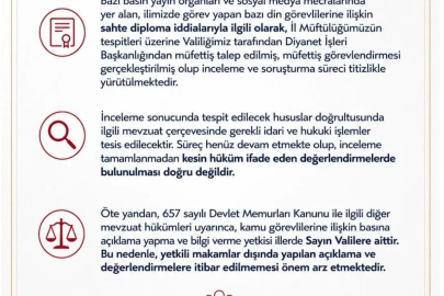 Sakarya Valiliğinden sahte imam iddialarına ilişkin açıklama
