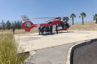 Şırnak’ta kazada yaralanan kişi, ambulans uçakla Şanlıurfa’ya sevk edildi
