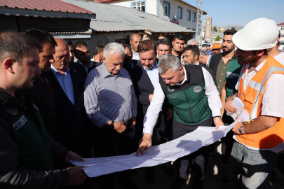 Yıldırım Otlukbeli'ndeki Taşkın Koruma Projesini inceledi