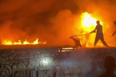 Erzincan'da samanlık alevlere teslim oldu