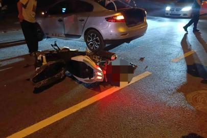 Kırşehir’de ters yöne giren motosiklet otomobile çarptı
