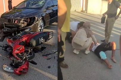 Erzincan’da otomobil ile motosiklet çarpıştı: 2 genç yaralandı