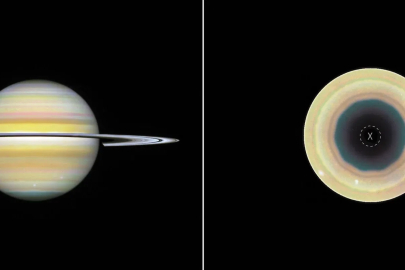 Hubble Uzay Teleskobu, Satürn'ün güney kutbunda 10 kenarlı bulut dalgası tespit etti