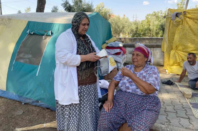 Mevsimlik işçilerin çadırında kanser taraması
