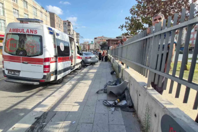 Güngören’de kaldırıma çıkan otomobil yayalara çarptı: 4 yaralı
