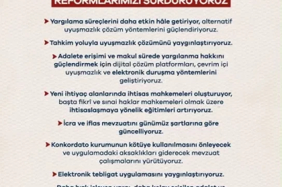 Bakan Gürlek: "Adalete erişimi kolaylaştıracak reformlarımızı kararlılıkla sürdüreceğiz"
