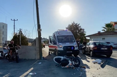 Ayvalık’ta yeni açılan tali yolda kaza: 1 yaralı
