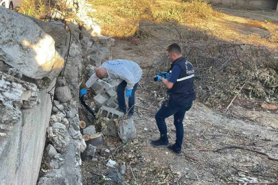 Karaman’da evin bahçesinde tüfek bulundu
