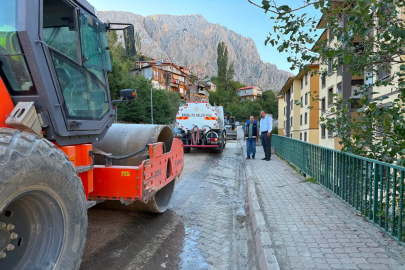 Kemaliye'de doğalgaz çalışmaları sürüyor
