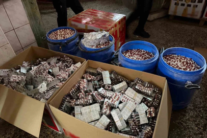 Fırında varil varil uyuşturucu hap ele geçirildi: Toplam 1 milyon 758 bin adet
