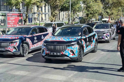 Çini desenli TOGG’lar Kütahya caddelerinde ilgi odağı oldu
