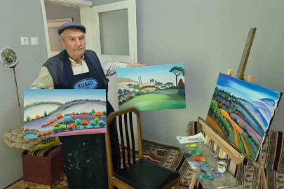 Kütahya’da "çoban ressam" 36 yıldır doğayı tuvale yansıtıyor
