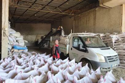 Kozan’da yangından etkilenen hayvan yetiştiricilerine 24 ton yem desteği
