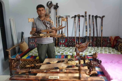 Yozgatlı baston ustasının el emeği eserleri, siyasetçilerin ve gurbetçilerin gözdesi oldu
