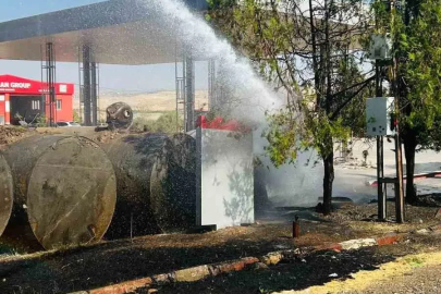 Tadilattaki petrol istasyonunda yangın
