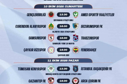 Trendyol Süper Lig’de 7-16. hafta programları açıklandı
