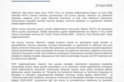 MASAK: "Ülkemiz FATF’in 40 tavsiyesinin 38’ine uyumlu bulunmuştur"
