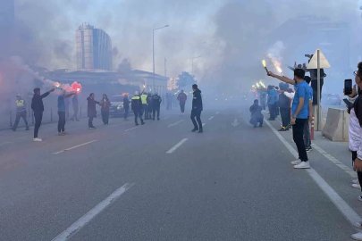 Konya’da Filistin Milli Takımı’na meşaleli karşılama
