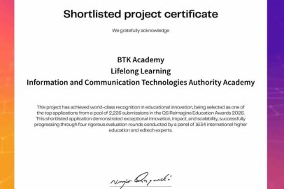BTK Akademi QS Reimagine Education Awards 2026’da kısa listede
