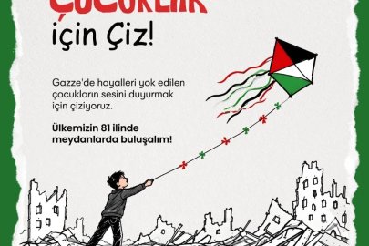 Filistinli çocuklar için resim çizecekler
