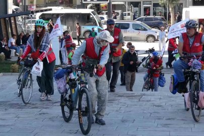 Çocuklar için pedal çeviren Minab Kervanı Van’a ulaştı
