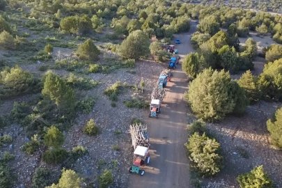 Yozgat’ta imece usulü kışlık odun mesaisi sürüyor

