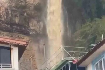 Bartın’da yağış ilginç görüntülere sahne oldu

