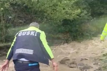 Mudanya’da taşkın riskine karşı Karanlık Dere’de çalışma
