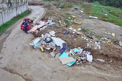 Çevreyi kirleten şahıs kameralardan tespit edildi
