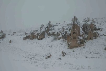 Kapadokya’da düşen kaya parçasının önceki görüntüsü
